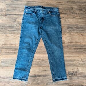 Gap Raw Hem Girlfriend Jeans